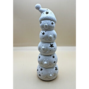 Clay Magic - Snowman Head Stack - 2953 - Ready To Paint - 14” - Ready To Ship!